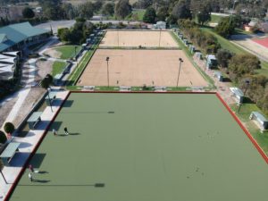 Aerial view of greens 1,2 & 3